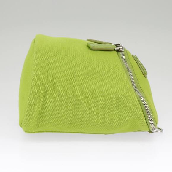 PRADA Shoulder Bag Canvas Silver Green - Picture 4 of 10